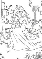 kolorowanki Śpiąca królewna Aurora, obrazek Disney dla dzieci do wydrukowania i  do pokolorowania kredkami numer  35
